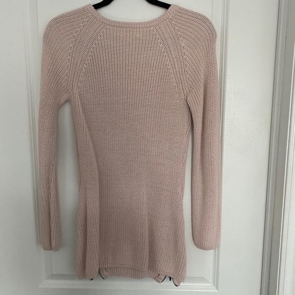 Pink tunic sweater with zipper details - Picture 3 of 3